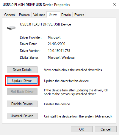 Updating the driver.
