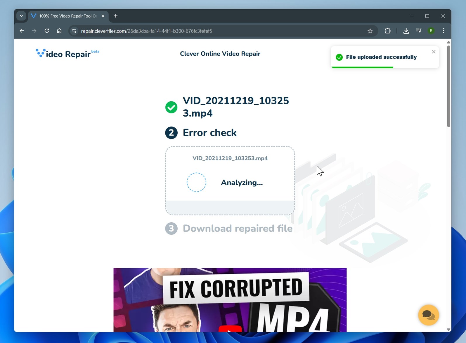 Clever Online Video Repair