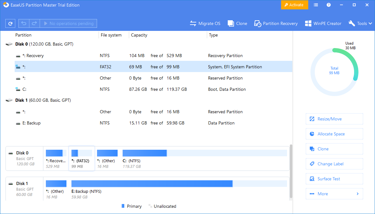 easeus partition manager windows 11 10 free