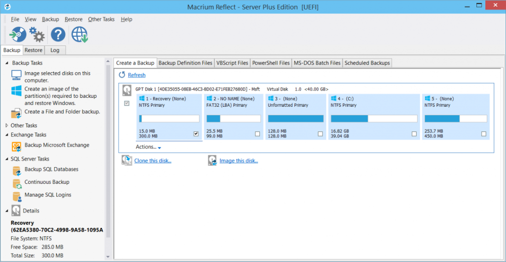 macrium reflect how to clone without running backup