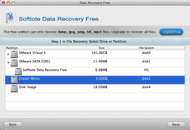 Softtote mac data recovery free edition