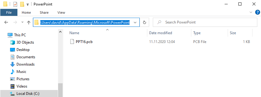 i can't find my powerpoint presentation on my computer