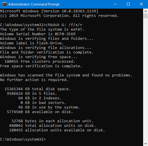 how to recover files from flash drive using cmd