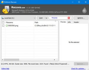 recuva piriform restore deleted files