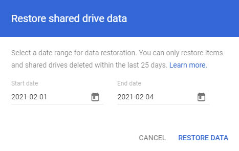 any data recovery google drive