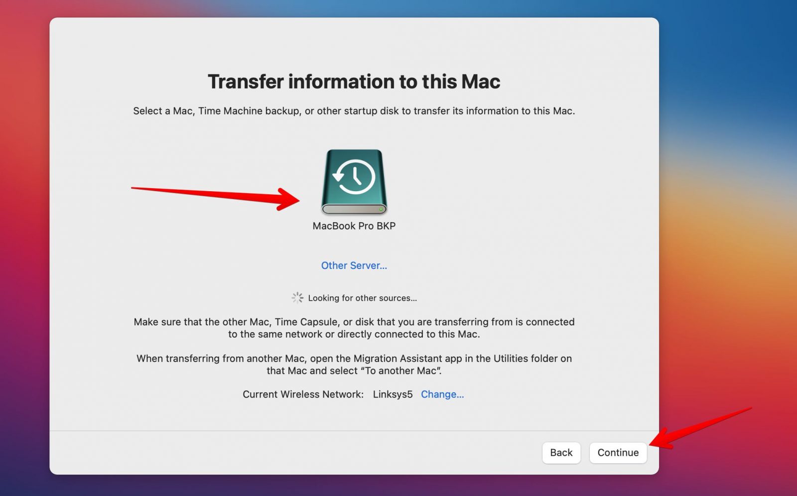 mac time machine restore migration assistant