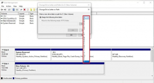 assigning a new letter to the disk