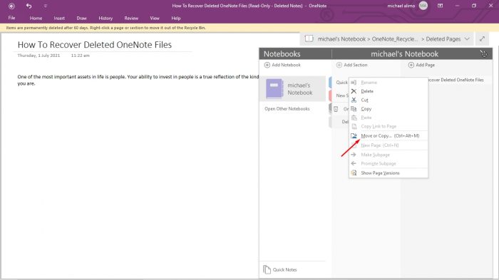 onenote lost notebook