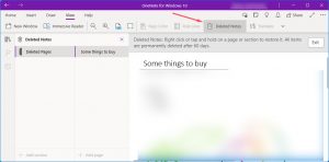 recover deleted onenote page