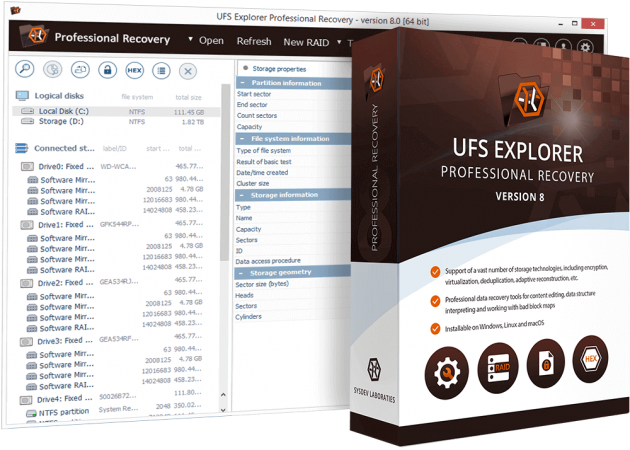 UFS Explorer Professional Recovery 9.18.0.6792 for windows download free