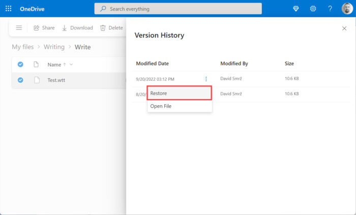 How To Restore A File To A Previous Version On Windows 10/11