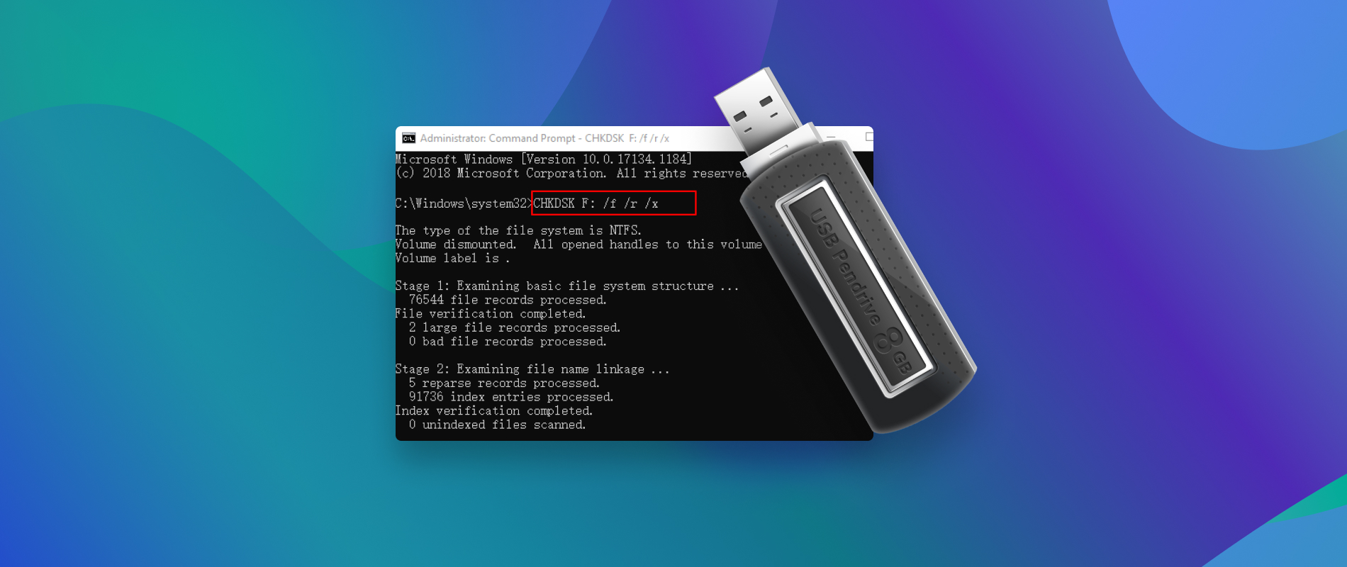 How to Repair USB Flash Drive Drive) Using CMD