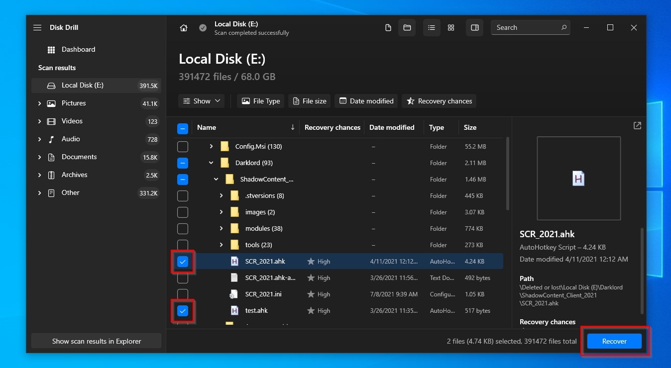 Disk Drill Marking Files For Recovery