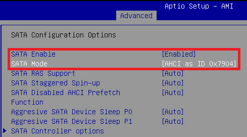 sata enabled