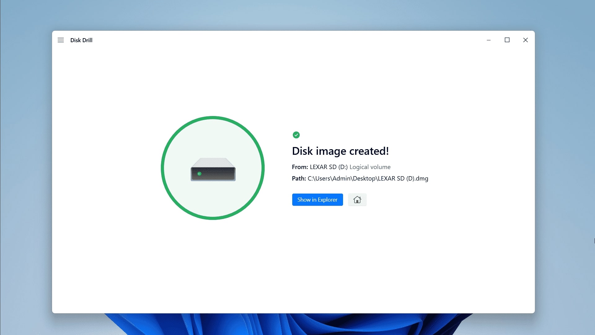 Disk Drill Backup Creation