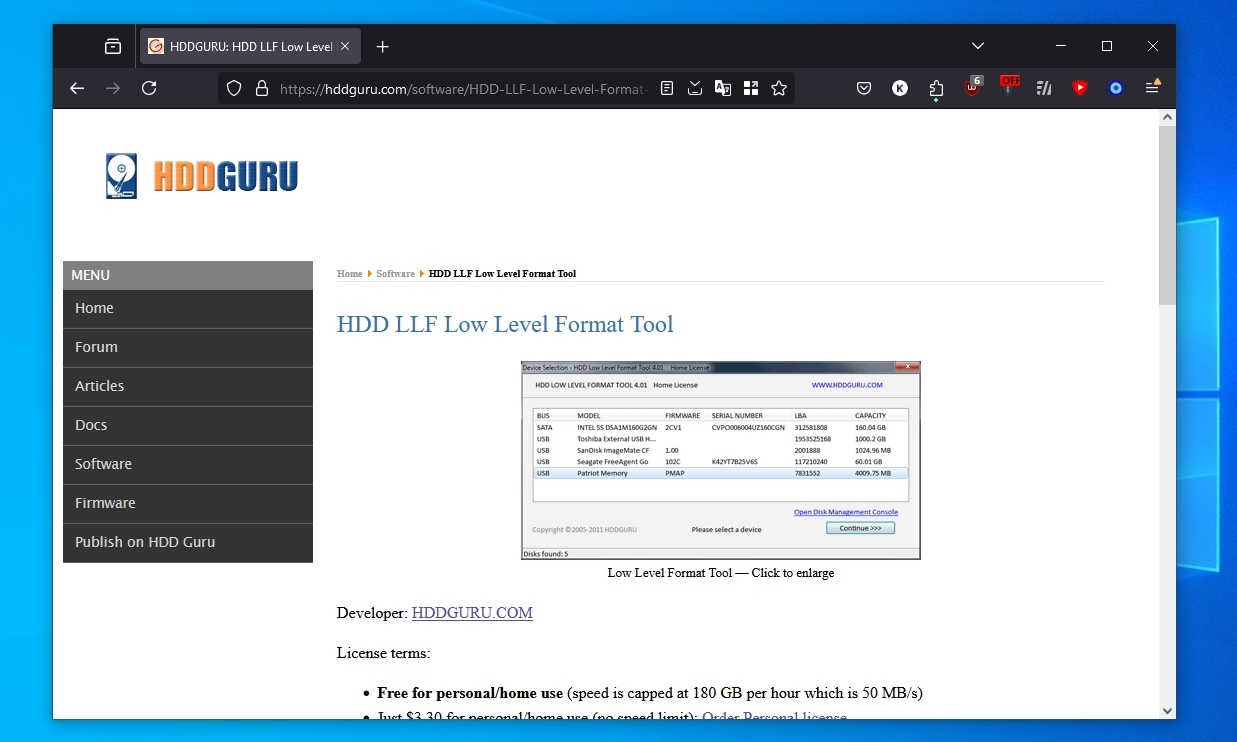 HDDGuru Low Level Format Tool Download From Official Site