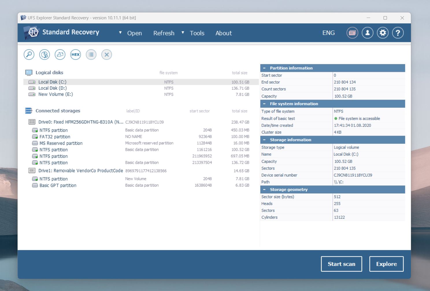 UFS Explorer Standard Recovery