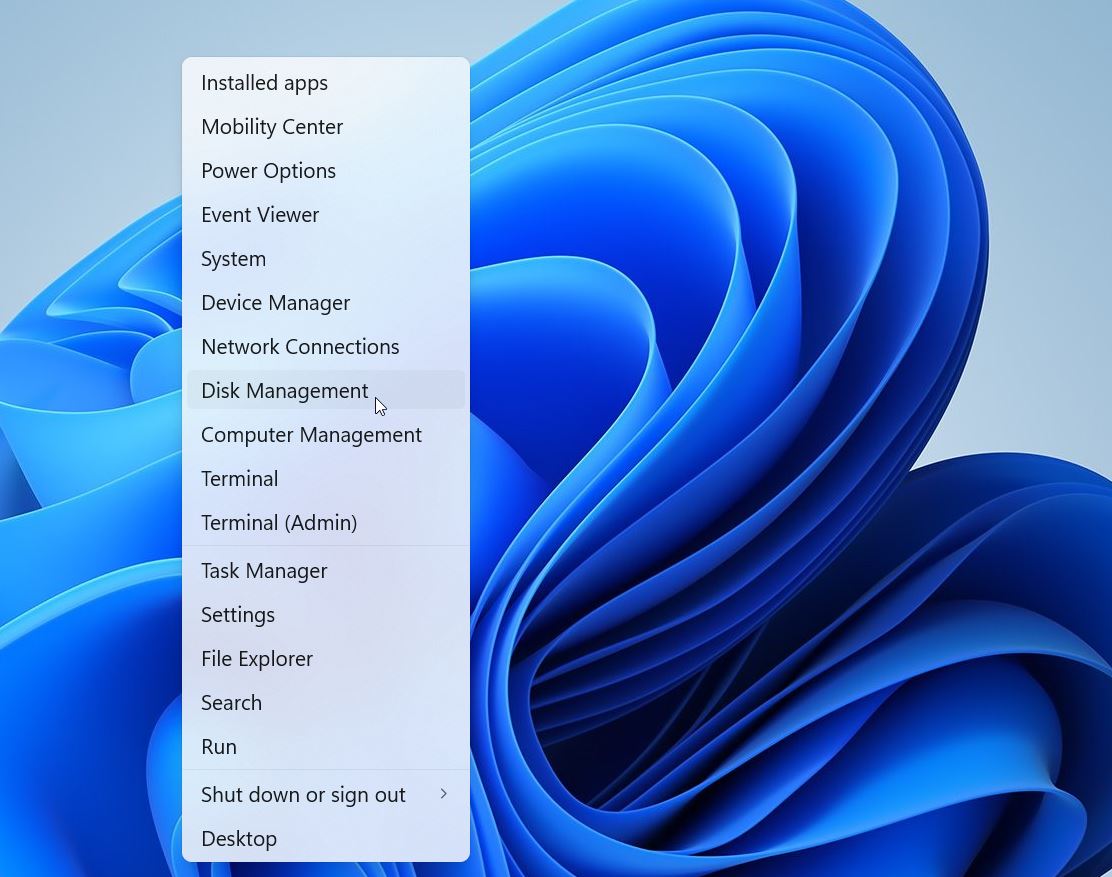 Select Disk Management