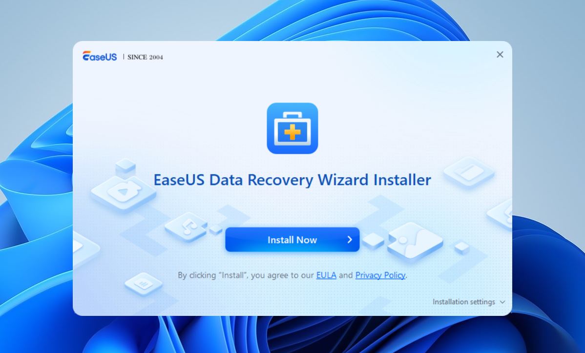 Install EaseUS Data Recovery