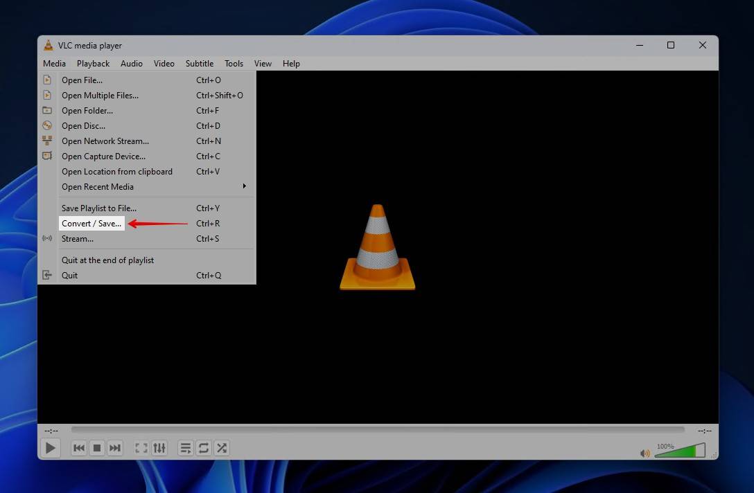 Converting with VLC.