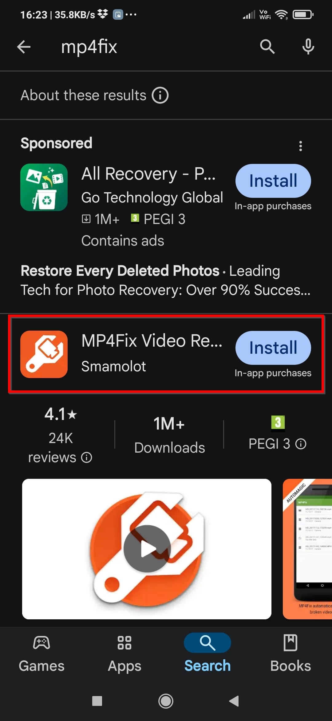 MP4Fix Video Repair Tool Install From Play Store