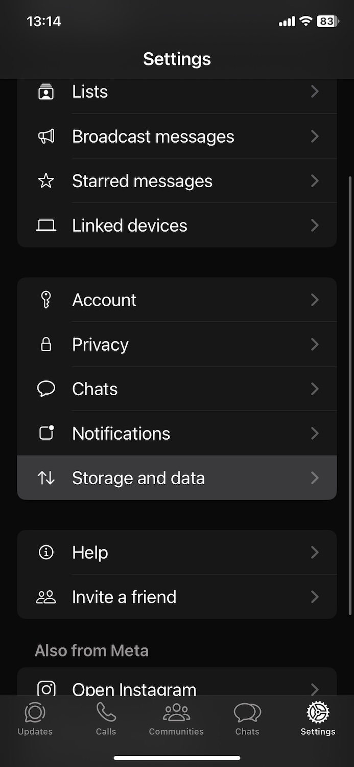 Tap Storage and Data