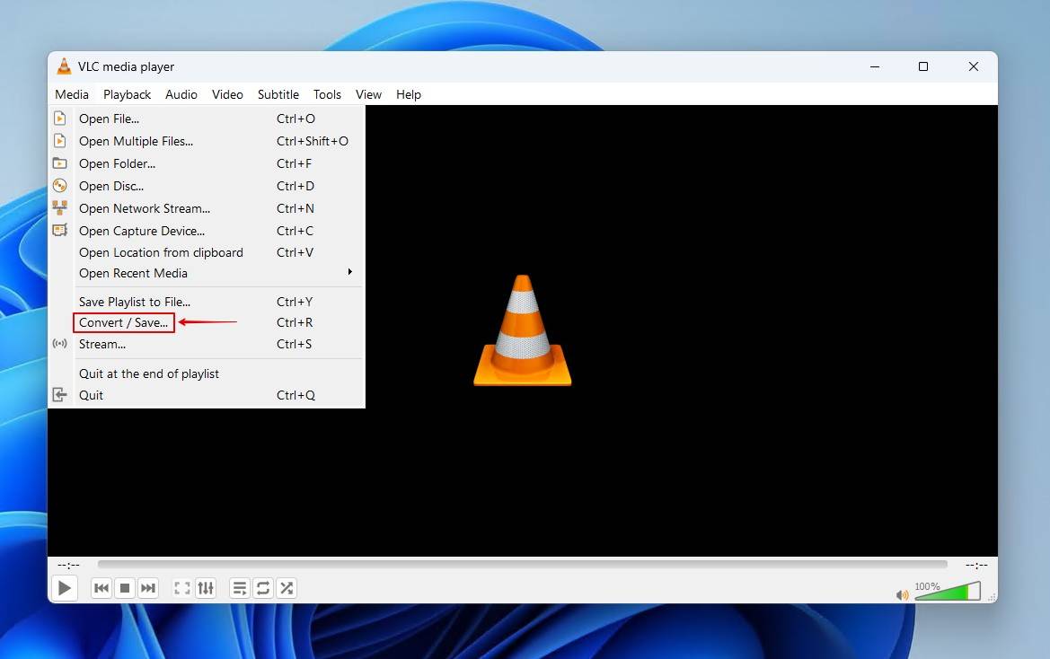 VLC convert options.