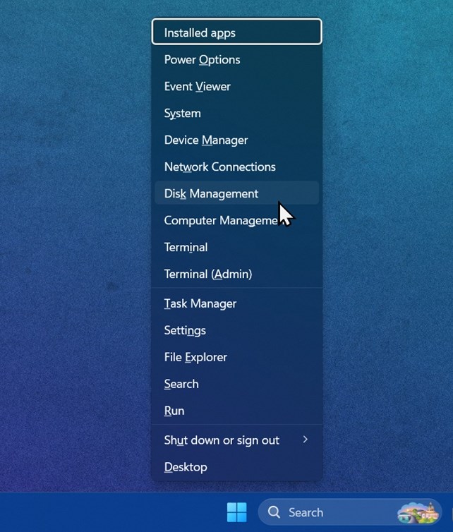 Open Disk Management