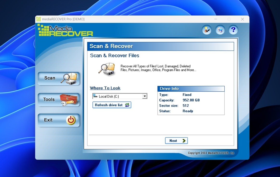 MediaRECOVER PRO